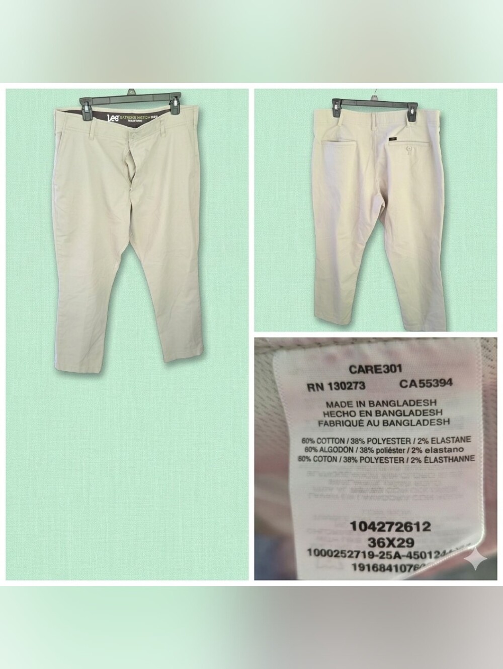 Lee Men’s Light Beige Chino Pants ♡